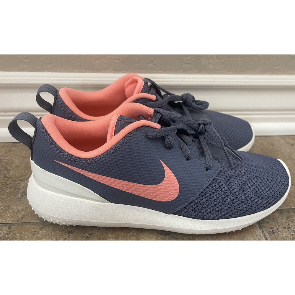 Nike Roshe Run Charcoal Grey and Hyper Punch Golf Shoes Womans 7